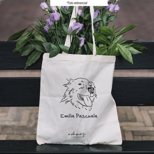 Tote bag con ilustración de mascota