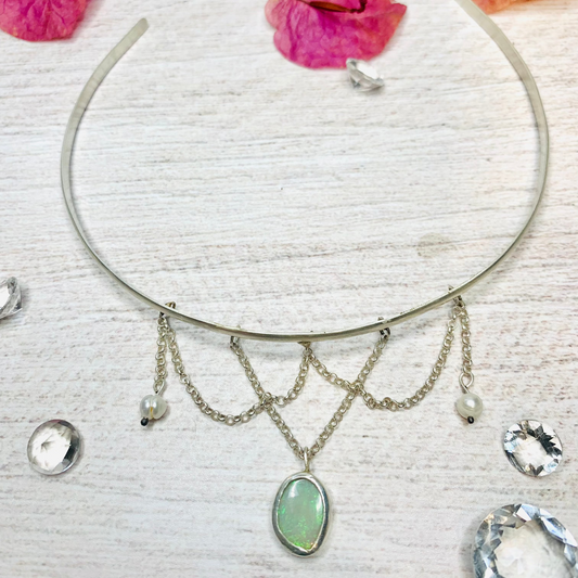 Choker Ópalo y Perla