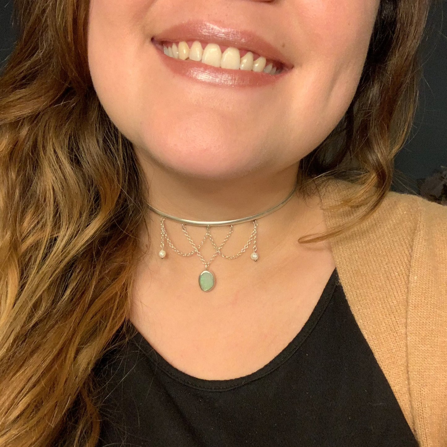 Choker Ópalo y Perla