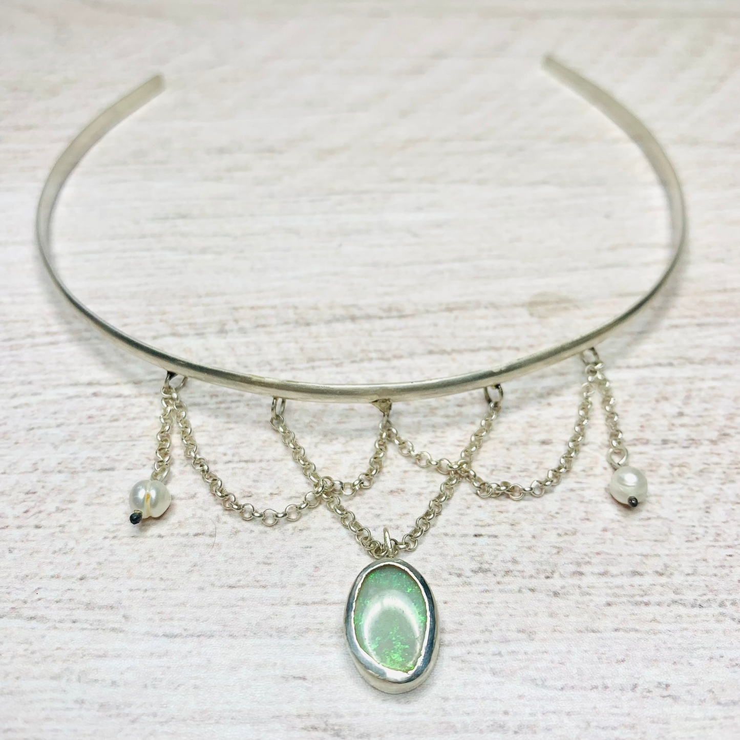 Choker Ópalo y Perla